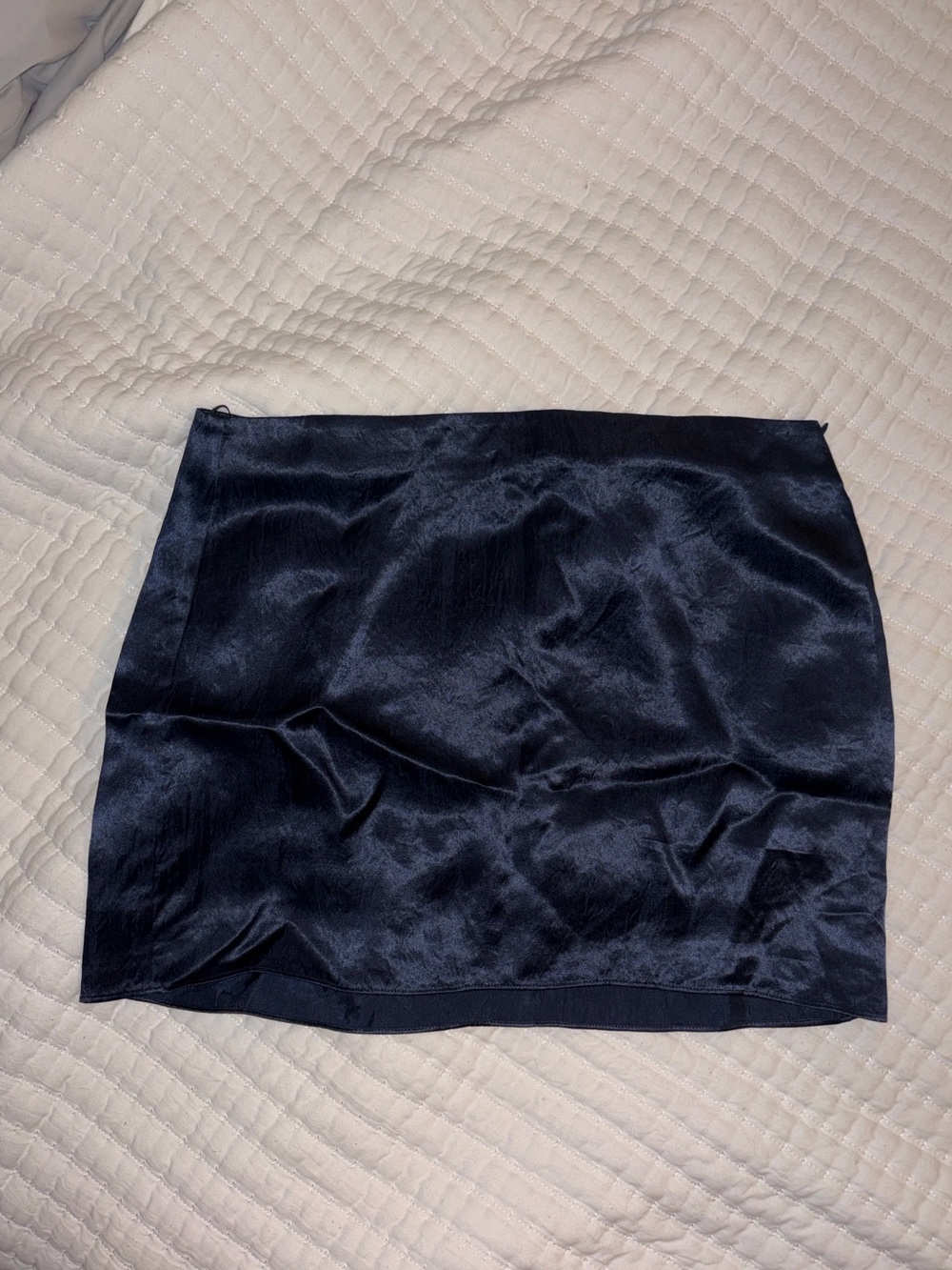 Aritzia Babaton Navy Satin Mini Skirt